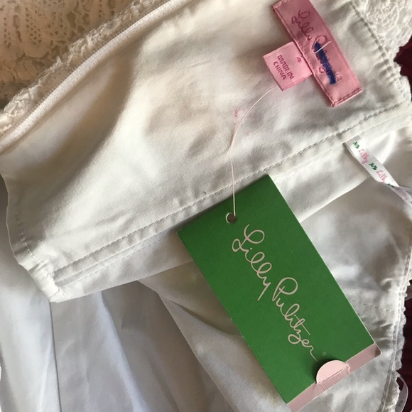 NWT Strapless Lace & Pearl Mini Dress - Picture 5 of 5